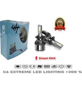 H1 Led Xenon Far Ampulu Şimşek etkili 8000 Lümen 6500 Kelvin