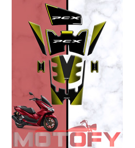 HONDA PCX 125 2025 TANK PAD SETİ SARI SİYAH
