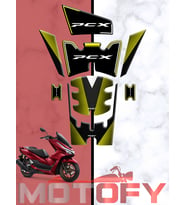 HONDA PCX 125 2025 TANK PAD SETİ SARI SİYAH