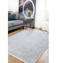 Dijital Kaymaz Yıkanabilir Beyaz Minimalist Salon Halısı Mutfak Halısı Koridor Halısı Yolluk HLN747