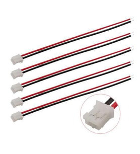 Dron İçin Mikro PH2.0 JST 1.25 2-Pin Erkek Konnektör 13cm Kablo 
