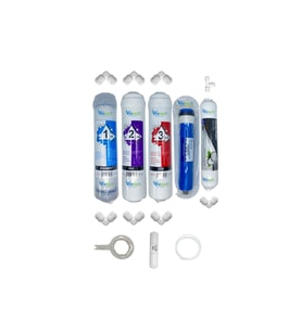PWS Kapalı Kasa Su Arıtma  STD  5li reverse osmosis mebran  gümüş iyonlu tatlandırıcı set