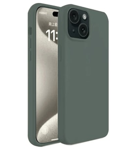 Durukar® iPhone 15 Plus Kılıf First Silikon - Koyu Yeşil