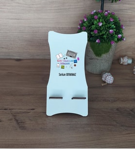 Web Tasarım Uzmanı Ahşap Telefon Standı Web Tasarım Uzmanına Hediye