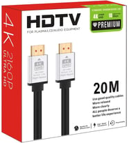 Hdmi Kablo 4K HDTV 2160P 18Gbps Premium Altın Kaplama Uç Yüksek Hızlı Aktarım Plasma Lcd Pc Ses Ekipmanları 20 Metre (20 Metre)