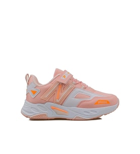 Trend Adımlar Pudra Renkli Dokulu Unisex Çocuk New Force Spor Ayakkabı