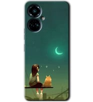Tecno Camon 19 Pro Kılıf HD Desen Baskılı Kılıf - Kedili Kız