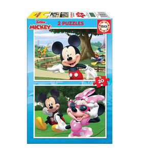 Educa Çocuk Puzzle 2X20 Parça Mickey-Friends 18884