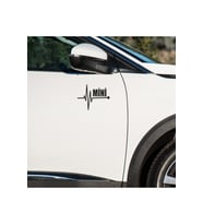 Mini Cooper kapı ayna altı için MİNİ COOPER yazılı 2 adet sticker - atatürk sticker hediyeli