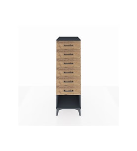 Kronos Dolap 6 Çekmeceli 44x59x134 Antrasit-Çam