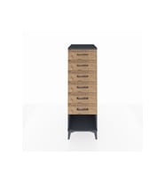 Kronos Dolap 6 Çekmeceli 44x59x134 Antrasit-Çam