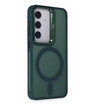 Northcity Joko Samsung Galaxy S24 Uyumlu Flet Lens Magsafe Kapak - Koyu Yeşil