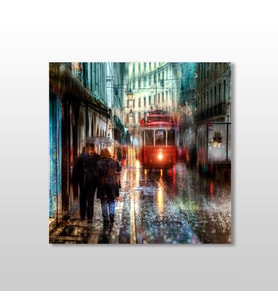 İstanbul Ortanyal Kanvas Tablo 110x110cm (Karışık)