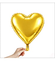 Kalp Folyo Balon, 45 cm - Altın