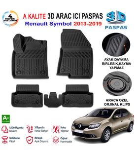 Renault Symbol 3D Paspas Havuzlu Pro 2013-2019 Arası