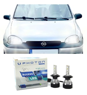 Opel Corsa B Led Xenon Uzun + Kısa Far Ampulü H4 Access Yeni Seri Beyaz 1993-2000