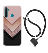 Realme 5i 5 Pro 6i 7 Pro 8 Kılıf Boyun Askılı Silikon Great Marble 1405