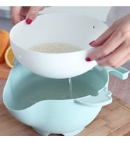 Çok Fonksiyonlu Salata Aparatı - Süzgeçli Doğrayıcı Kase