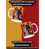 Erkek Kız Çift Sevgililere Özel Ad Ve Numaralı Taraftar Kupa Kahve Bardak