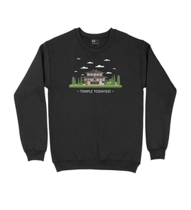 Todaiji Tapınağı Siyah Sweatshirt