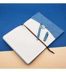Mobgift Düğme Detaylı Tarihsiz Deri Defter Kalem Seti