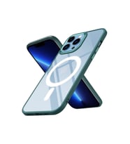 Apple iPhone 12 Uyumlu Kılıf Wireless Şarj Özellikli Zore Krom M-safe Silikon Kapak (Siyah)