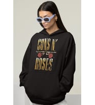 Guns N' Roses Rock Metal Baskılı Unisex Oversize Müzik Grubu Hoodie