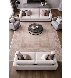 Hoom Rugs Emp Milan ML018 180x260 Modern Tozumaz Halı (Gri-Bakır)