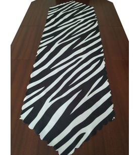 Alkanhomes Zebra Desenli Figürlü Dijital Baskılı Dekoratif Runner