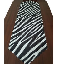 Alkanhomes Zebra Desenli Figürlü Dijital Baskılı Dekoratif Runner