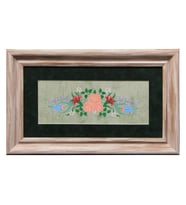 e38 EL İŞÇİLİĞİ KIR ÇİÇEKLİ TEZHİP TABLO 53*33 cm - 3178