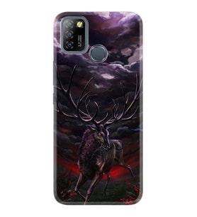 INFINIX Smart 4 5 6 Zero 8 S5 Pro Kılıf Desemli Silikon Dark Deer 1786