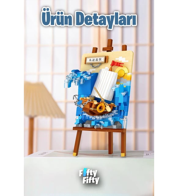 LOZ Creative Serisi Gemi Tablosu 592 Parça Oyuncak Yapım Seti FFLZ