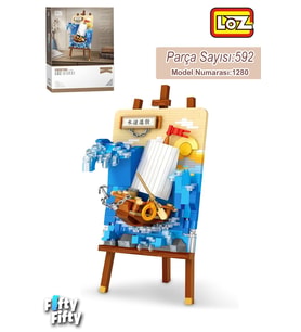 LOZ Creative Serisi Gemi Tablosu 592 Parça Oyuncak Yapım Seti FFLZ-1280