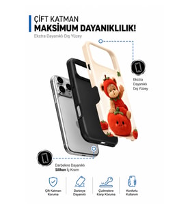 iPhone 16 Tiny Bear Collection Çift Katmanlı Essential Tough Telefon Kılıfı
