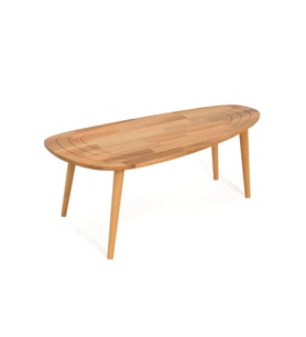 Fawdecor Sweet Masif Doğal Ahşap Orta Sehpa ve 2'li/3'lü Zigon Sehpa Set, Modern Masif Yan ve Orta Sehpa (Meşe)