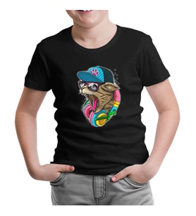 Catphone Müzik  Siyah Çocuk Tshirt