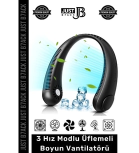 #BoyunVantilatörü Sessiz Şarjlı Yüksek Güçlü Hava Soğutucu 3 Hız Modlu Üflemeli Boyun Vantilatörü