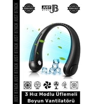 #BoyunVantilatörü Sessiz Şarjlı Yüksek Güçlü Hava Soğutucu 3 Hız Modlu Üflemeli Boyun Vantilatörü