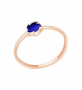 Diamond Line-Gülaylar Pembe Altın 14 Ayar Geometrik Yüzük