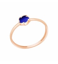 Diamond Line-Gülaylar Pembe Altın 14 Ayar Geometrik Yüzük