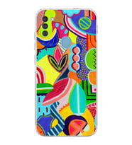 PrintiFy Samsung Galaxy A11 ile Uyumlu Retro Color 6  Kamera Korumalı Şeffaf  Kılıf
