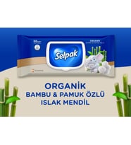 Lexroo Organik Bambu ve Pamuk Islak Mendil 1X50