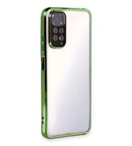 Newface Xiaomi Redmi Note 11 Kılıf Razer Lensli Silikon - Yeşil