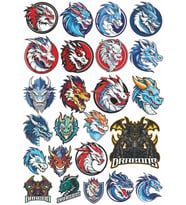 Ejderhalar Sticker Set 1  25 Parça Telefon, Tablet, Defter, Laptop Sticker