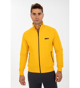 Maraton Comfort Erkek Dik Yaka Sarı Eşofman Üstü