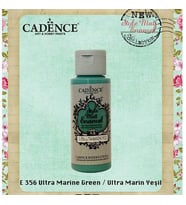 Cadence Style Matt Enamel Cam & Porselen Boyası 59 ml. E-356 Ultramarin Yeşil 