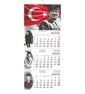 2026 Atatürk Gemici Duvar Takvimi - Ayyıldız