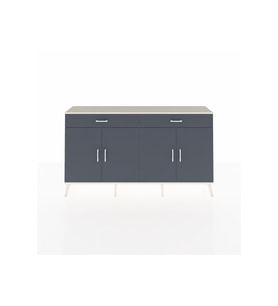 Arges Konsol 4 Raflı 2 Çekmeceli 4 Kapaklı 176x30x99 Aytaşı-Antrasit