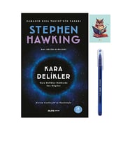 Kara Delikler - Stephen Hawking - Alfa Yayınları - Pensan Büro Mavi Tükenmez Kalem (Krem)